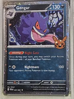 PSA 10 Gem Mint Gengar Graded Pokemon Card #057 Trick or Trade 1 Swirl 2024 - Image 3