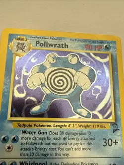 Poliwrath - 15/130 - Pokemon Base Set 2 Holo Rare Card WOTC - Creased - - Image 2