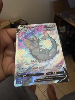 Vaporeon v SWSH181 Pokemon TCG Sword & Shield Holo Black Star Promo Card Mint - Image 2