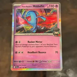 Team Rocket's Wobbuffet 082/182 Pokemon Card Pokemon TCG Holo - Image 1
