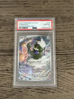 Pokemon TCG Holo Full Art Tornadus White Flare ETB Promo Card #210 PSA 10 - Image 1