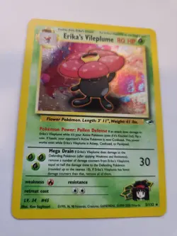 Erika's Clefable Holo Base Pokemon Card WOTC NM - Image 1