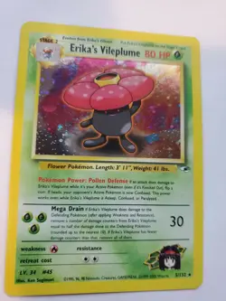 Erika's Vileplume Holo Pokemon Card Base WOTC NM - Image 1