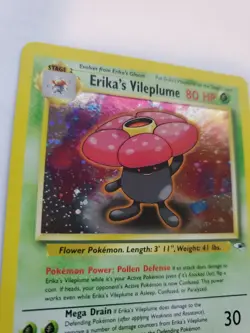 Erika's Vileplume Holo Pokemon Card Base WOTC NM - Image 2