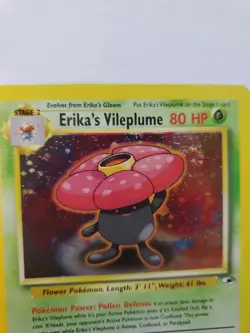 Erika's Vileplume Holo Pokemon Card Base WOTC NM - Image 4