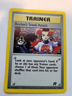 Rocket's Sneak Attack Team Rocket Holo Pokemon Card Base WOTC NM - Image 1