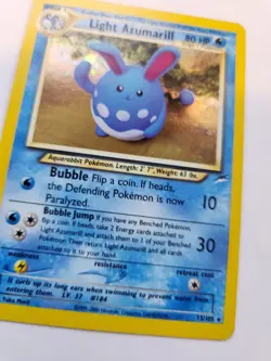 Light Azumarill Neo Holo Base Pokemon Card WOTC NM - Image 5