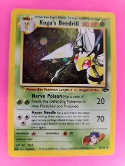 Koga's Beedrill Gym Holo Pokemon Card Base WOTC NM - Image 1