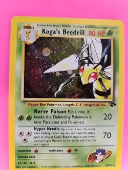 Koga's Beedrill Gym Holo Pokemon Card Base WOTC NM - Image 2