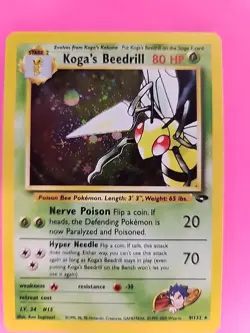 Koga's Beedrill Gym Holo Pokemon Card Base WOTC NM - Image 4