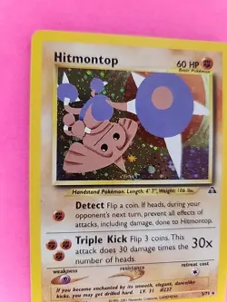 Hitmontop Neo Holo Pokemon Card Base WOTC NM - Image 2