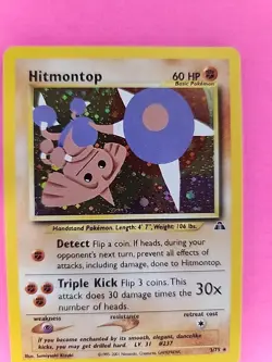 Hitmontop Neo Holo Pokemon Card Base WOTC NM - Image 3