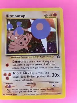 Hitmontop Neo Holo Pokemon Card Base WOTC NM - Image 5