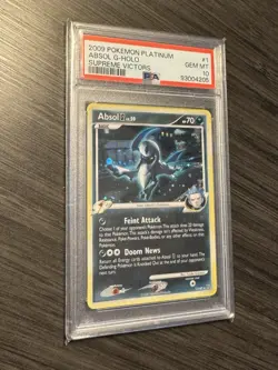 PSA GEM MINT 10 - Absol G 1/147 Supreme Victors Holo Rare Pokemon Card POP 10 - Image 2