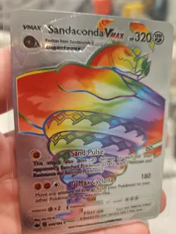 Sandaconda VMAX Silver Foil Fan Art Vinyl Textured Collector Pokemon Card - Image 2
