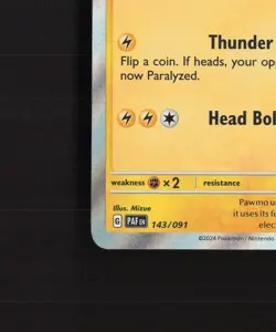 Pawmo 143/091 Paldean Fates Shiny Holo Rare Pokemon Card LP - Image 5