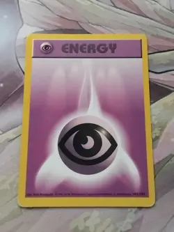 Psychic Energy Card 101/102 Base Set MP/LP Pokemon Card Purple WOTC 1999 - Image 1