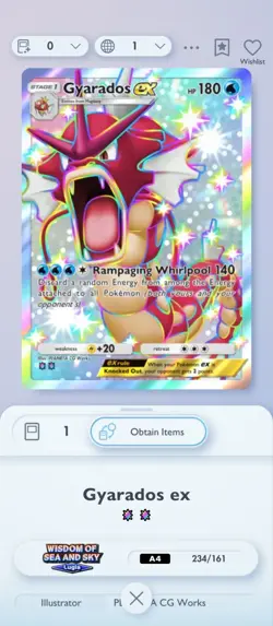 Shiny Gyrados Ex ⭐⭐HOLO FULL ART POKEMON TCG POCKET DIGITAL TRADE - Image 1