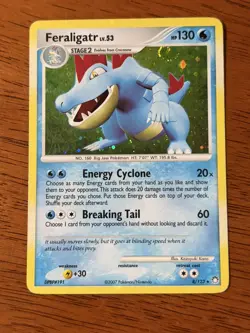 2007 Pokemon Diamond & Pearl Mysterious Treasures - Feraligatr 8/123 Holo - Image 1