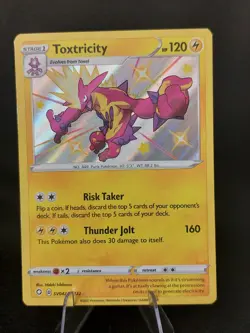 Toxtricity SV042/SV122 - Shining Fates Shiny Vault Holo Rare Pokemon TCG - NM/LP - Image 1