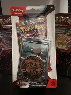 Pokemon TCG 🔥Obsidian Flames 🔥 Blister Booster Pack Wooper Promo New & Sealed - Image 1