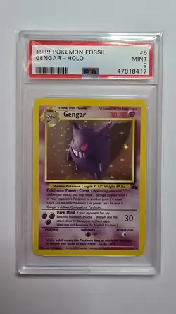 PSA 9 MINT - Gengar Fossil Holo - 1999 WOTC Pokemon 5/62 - Image 1