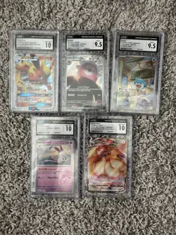 Pokemon Poncho-Wearing Pikachu M Charizard JPN FA Promo 208/XY-P CGC 10 - Image 3