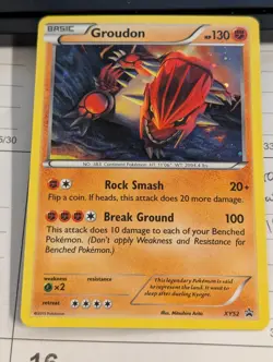 Pokemon TCG Groudon XY Black Star Promos XY52 Holo Promo With Swirl 🍥 - Image 1