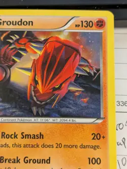 Pokemon TCG Groudon XY Black Star Promos XY52 Holo Promo With Swirl 🍥 - Image 3