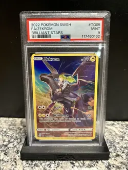 Pokemon TCG Zekrom TG05/TG30 Brilliant Stars Ultra Rare Full Art Holo PSA 9 - Image 1