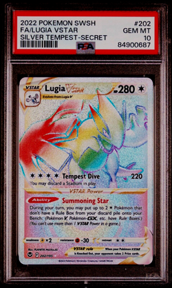 PSA 10 Gem Mint 2022 POKEMON SILVER TEMPEST 202 FULL ART/LUGIA VSTAR SECRET - Image 1