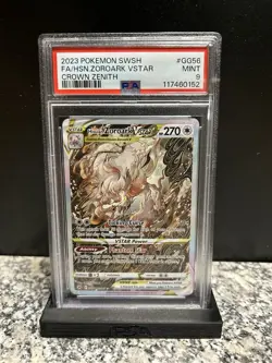 Pokemon TCG Hisuian Zoroark VSTAR GG56/GG70 Crown Zenith Ultra Rare Holo PSA 9 - Image 1