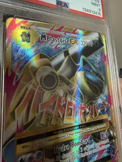 2016 Pokemon XY Evolutions #102 Full Art/M Blastoise EX PSA Mint 9 - Image 4
