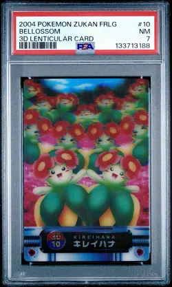 PSA 7 Bellossom 3D Lenticular Japanese Carddass Zukan No 10 Pokemon - Image 1