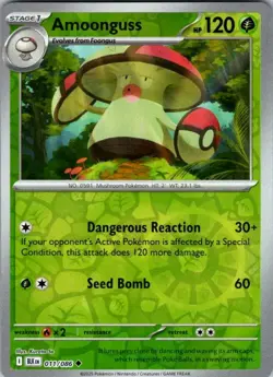 Pokemon | SV: Black Bolt | Amoonguss | 011/086 | Reverse Holo | NM - Image 1