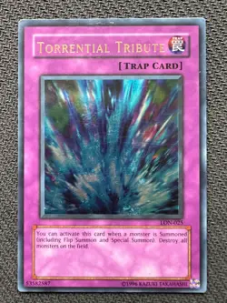 Yugioh Torrential Tribute Unlimited Edition Ultra Rare LON-025 MP - Image 1