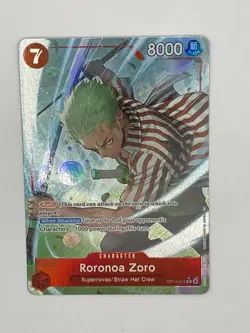 One Piece English OP14-015 Roronoa Zoro R Alt Art The Azure Sea's Seven - Image 1
