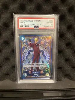 2025 ONE PIECE OP06-119 OP11 A FIST OF DIVINE SPEED SANJI SPECIAL ALT ART PSA 10 - Image 1