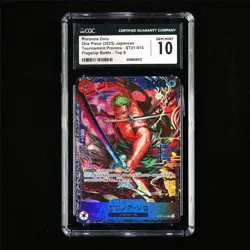 CGC 10 GEM MINT 2025 One Piece JPN Roronoa Zoro ST21-015 SR - Image 2