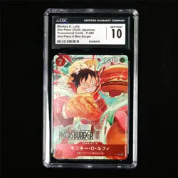 CGC 10 GEM MINT 2024 One Piece JPN Monkey D. Luffy P-080 P - Image 2