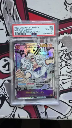 2023 One Piece OP05 Manga Alternate Art #119 Monkey D. Luffy PSA 10 GEM MINT - Image 4