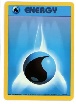 Water Energy 102/102 Base Set Unlimited Pokemon Card - Image 1