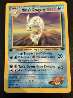 Pokemon TCG Dewgong Gym Challenge Misty's 1st Edition Uncommon Card 54/132 - Image 1