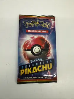 Pokemon TCG Detective Pikachu 4 Card Sealed Booster Pack - Image 1