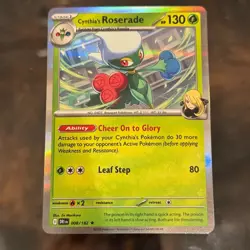 Cynthia's Roserade 008/182 Pokemon Card Pokemon TCG Holo - Image 1