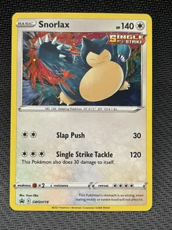 Snorlax SWSH119 NM Black Star Promo Holo Foil Pokemon Card SWSH 119 - Image 1
