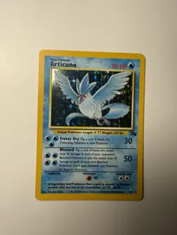 Pokemon TCG Articuno Fossil Holo Unlimited Rare Vintage Card 2/62 - Image 1