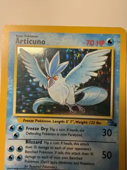 Pokemon TCG Articuno Fossil Holo Unlimited Rare Vintage Card 2/62 - Image 3