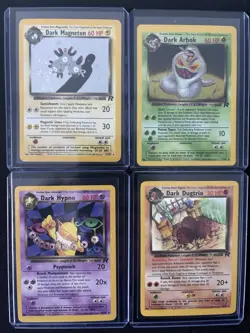 Pokemon Team Rocket Holo, Non-holo Rare 4 Card Bundle: Magneton, Arbok - Image 1