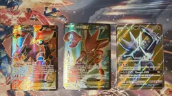Pokemon Card lot of 3, Volcanion EX, Scizor EX & Dialga GX HP - Image 1